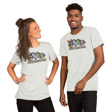 Load image into Gallery viewer, Peace Love  Pride - Short-Sleeve Unisex T-Shirt
