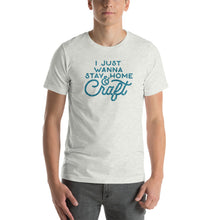 Load image into Gallery viewer, Stay Home And Craft - Aqua - Glitter - Short-Sleeve Unisex T-Shirt
