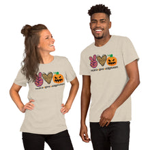 Load image into Gallery viewer, Peace Love Halloween - Short-Sleeve Unisex T-Shirt
