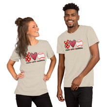 Load image into Gallery viewer, Peace Love Baseball - Short-Sleeve Unisex T-Shirt
