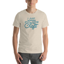 Load image into Gallery viewer, Stay Home And Craft - Aqua - Glitter - Short-Sleeve Unisex T-Shirt
