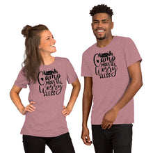 Load image into Gallery viewer, Camp more worry less 2 Short-Sleeve Unisex T-Shirt
