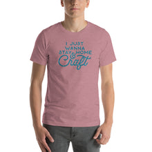Load image into Gallery viewer, Stay Home And Craft - Aqua - Glitter - Short-Sleeve Unisex T-Shirt
