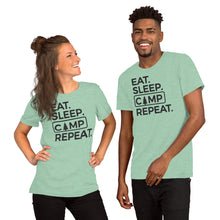 Load image into Gallery viewer, Eat Sleep Camp Repeat Short-Sleeve Unisex T-Shirt
