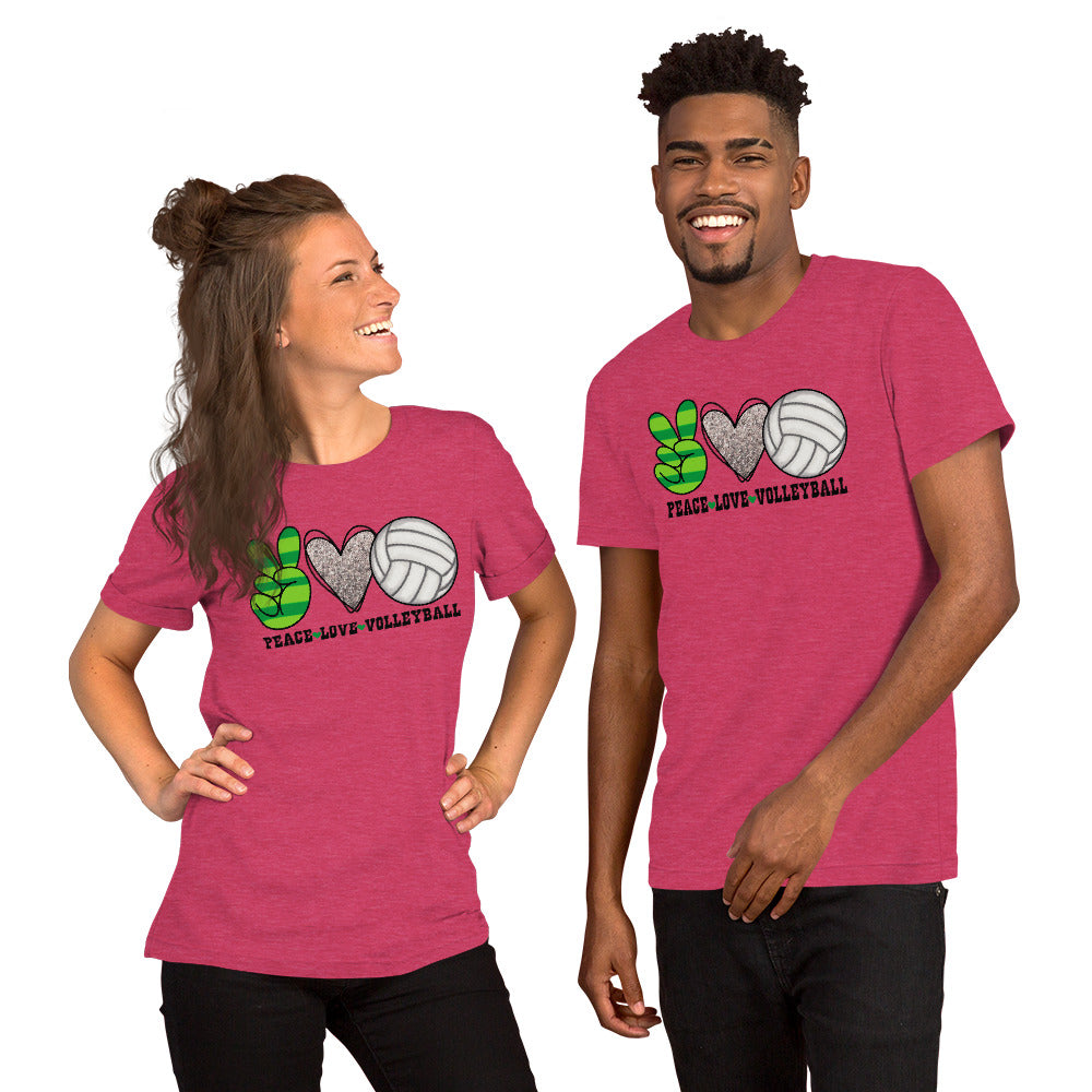 Peace Love Volleyball - Short-Sleeve Unisex T-Shirt