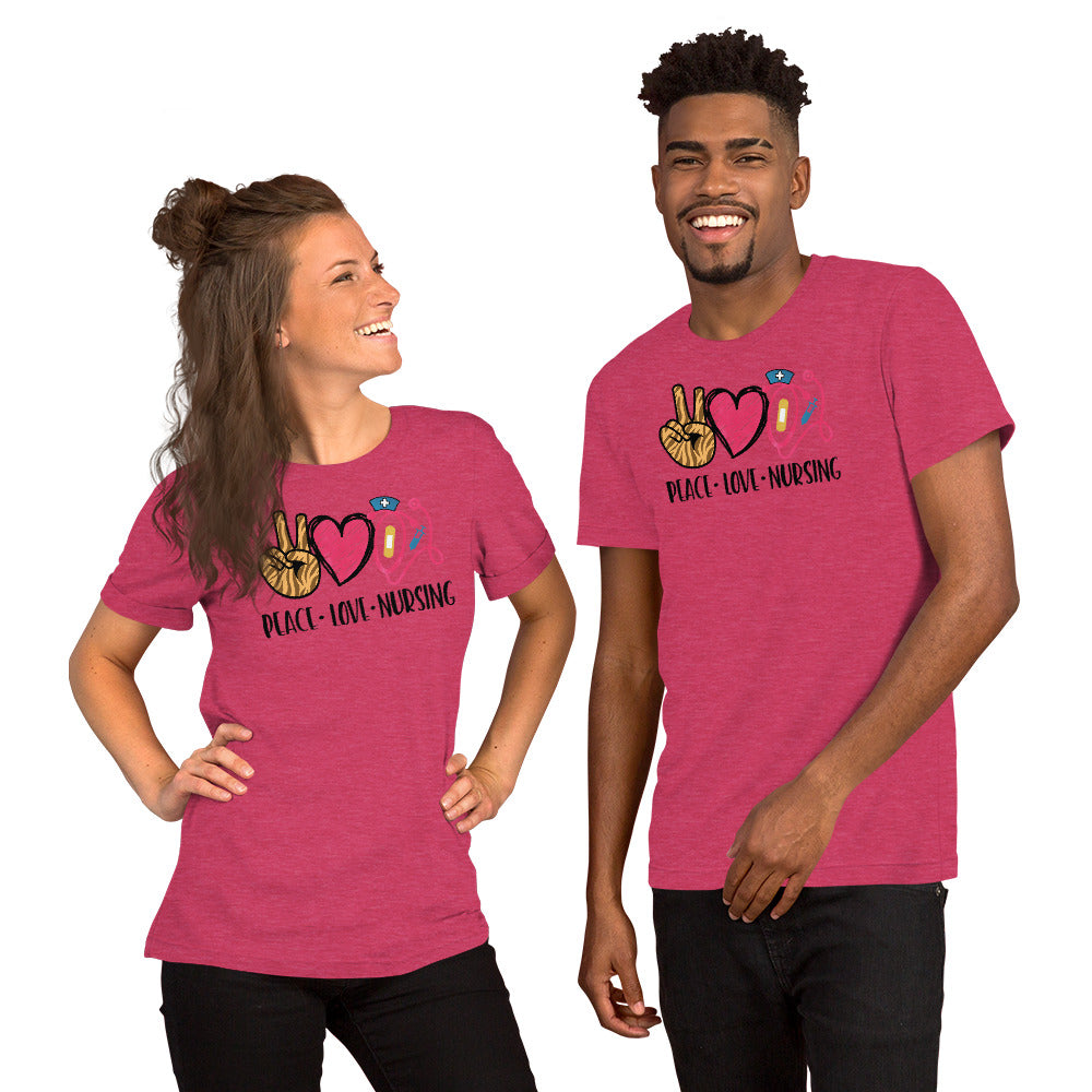 Peace Love Nursing - Short-Sleeve Unisex T-Shirt