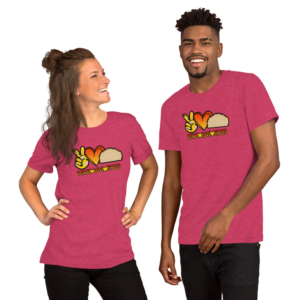 Peace Love Tacos - Short-Sleeve Unisex T-Shirt