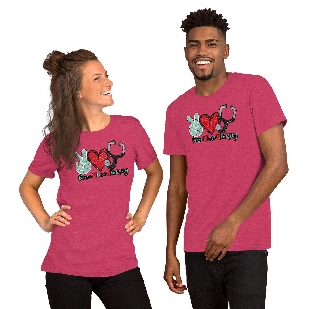 Peace Love Nursing - Short-Sleeve Unisex T-Shirt