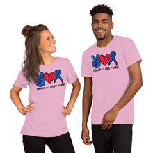 Load image into Gallery viewer, Peace Love T1 Cure - Short-Sleeve Unisex T-Shirt
