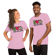 Load image into Gallery viewer, Peace Love Sloths - Short-Sleeve Unisex T-Shirt
