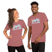 Load image into Gallery viewer, Peace Love Unicorns - Short-Sleeve Unisex T-Shirt
