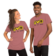 Load image into Gallery viewer, Peace Love Sunshine - Short-Sleeve Unisex T-Shirt
