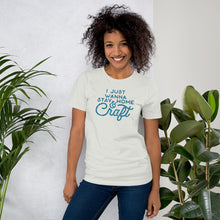 Load image into Gallery viewer, Stay Home And Craft - Aqua - Glitter - Short-Sleeve Unisex T-Shirt
