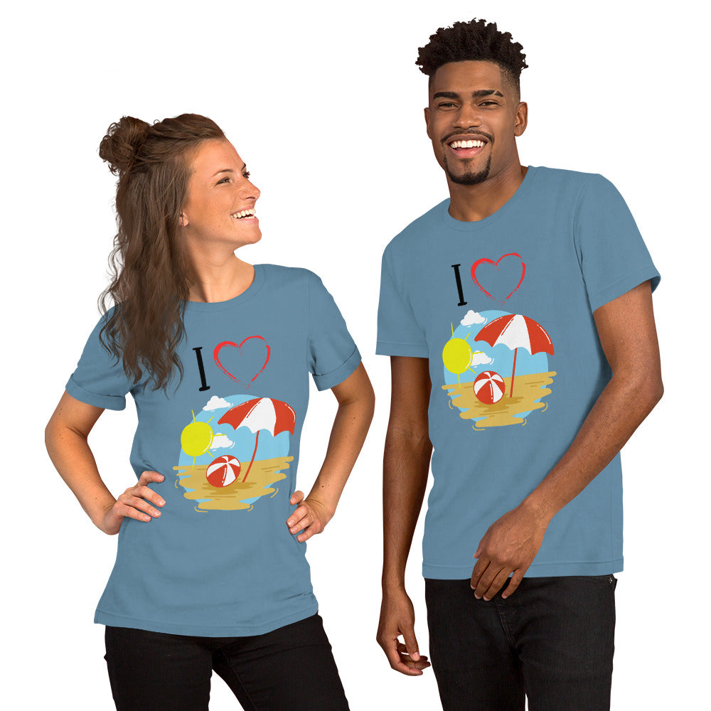 I Heart The Beach 2 Short-Sleeve Unisex T-Shirt