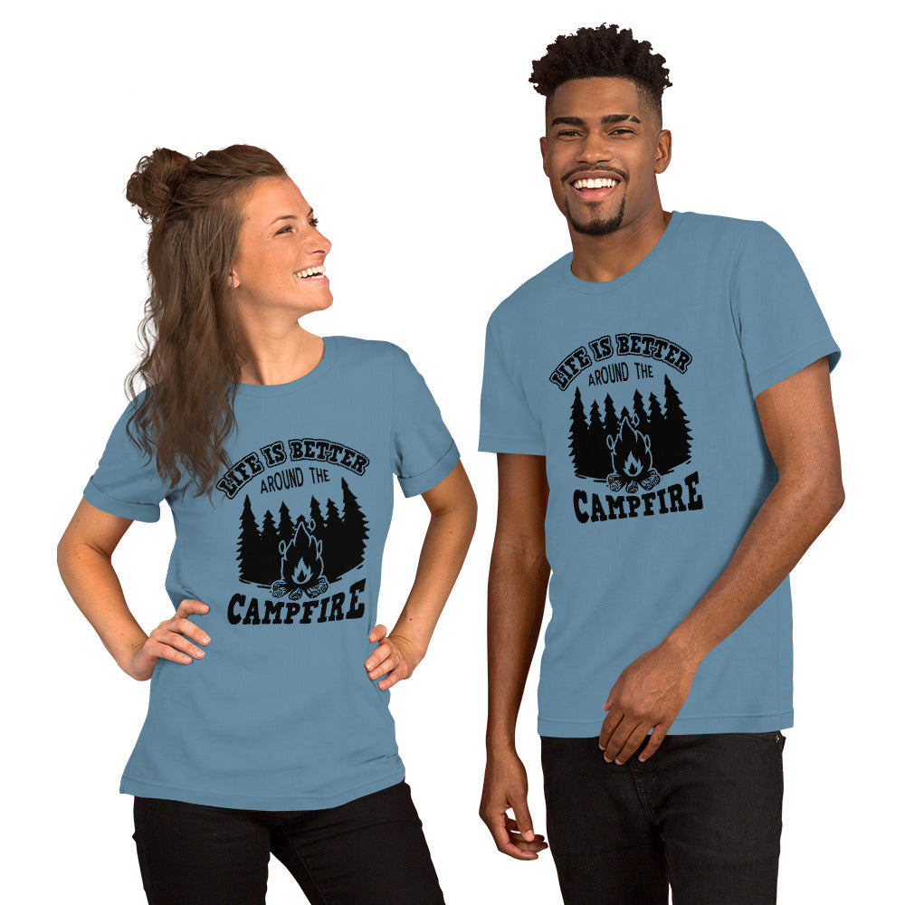 Life is better around the campfire Short-Sleeve Unisex T-Shirt