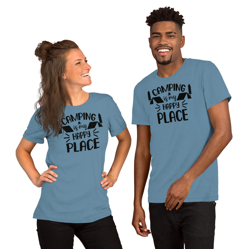 Camping is my Happy Place - Short-Sleeve Unisex T-Shirt