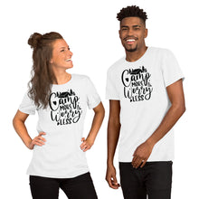 Load image into Gallery viewer, Camp more worry less 2 Short-Sleeve Unisex T-Shirt
