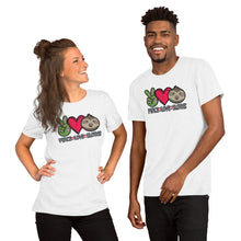 Load image into Gallery viewer, Peace Love Sloths - Short-Sleeve Unisex T-Shirt
