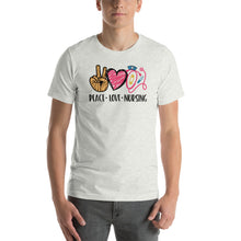 Load image into Gallery viewer, Peace Love Nursing 2 - Short-Sleeve Unisex T-Shirt
