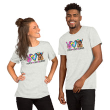 Load image into Gallery viewer, Peace Love Llamas Colorful - Short-Sleeve Unisex T-Shirt
