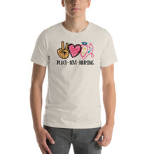 Load image into Gallery viewer, Peace Love Nursing 2 - Short-Sleeve Unisex T-Shirt
