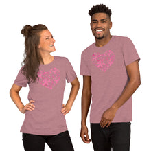 Load image into Gallery viewer, Hearts Ribbon Cancer - Short-Sleeve Unisex T-Shirt
