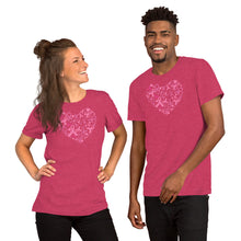 Load image into Gallery viewer, Hearts Ribbon Cancer - Short-Sleeve Unisex T-Shirt
