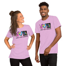 Load image into Gallery viewer, Peace Love Radiology Colorful - Short-Sleeve Unisex T-Shirt
