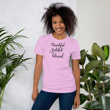 Load image into Gallery viewer, thankful-grateful-blessed - Short-Sleeve Unisex T-Shirt
