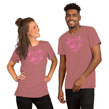 Load image into Gallery viewer, Hearts Ribbon Cancer - Short-Sleeve Unisex T-Shirt
