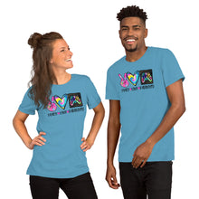 Load image into Gallery viewer, Peace Love Radiology Colorful - Short-Sleeve Unisex T-Shirt
