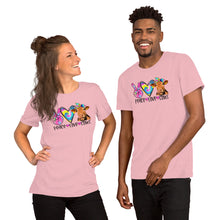 Load image into Gallery viewer, Peace Love Cows Colorful - Short-Sleeve Unisex T-Shirt
