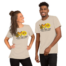 Load image into Gallery viewer, Peace Love Cure Childhood Cancer Sunflower - Short-Sleeve Unisex T-Shirt

