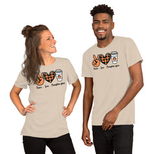 Load image into Gallery viewer, Peace-love-pumpkin - Short-Sleeve Unisex T-Shirt
