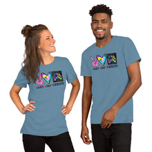 Load image into Gallery viewer, Peace Love Radiology Colorful - Short-Sleeve Unisex T-Shirt
