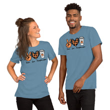 Load image into Gallery viewer, Peace-love-pumpkin - Short-Sleeve Unisex T-Shirt
