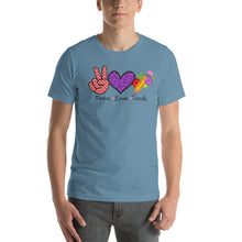 Load image into Gallery viewer, Peace-love-teach - Short-Sleeve Unisex T-Shirt
