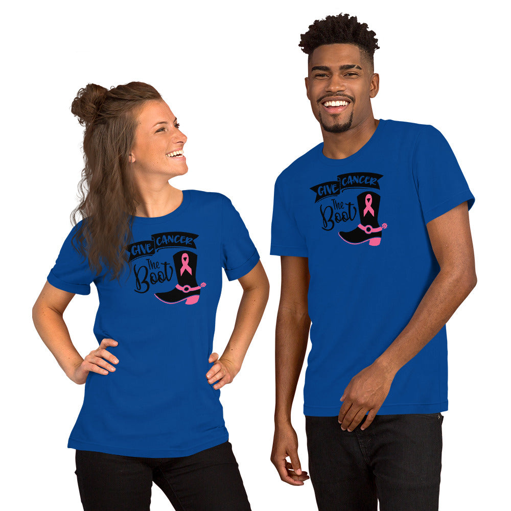 Give Cancer The Boot - Short-Sleeve Unisex T-Shirt