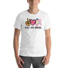 Load image into Gallery viewer, Peace Love Nursing 2 - Short-Sleeve Unisex T-Shirt
