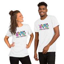 Load image into Gallery viewer, Peace Love Dogs Colorful - Short-Sleeve Unisex T-Shirt
