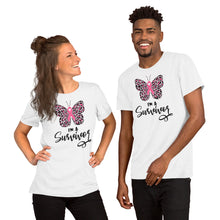 Load image into Gallery viewer, I&#39;m A Survivor Butterfly - Short-Sleeve Unisex T-Shirt
