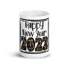 Load image into Gallery viewer, Happy New Year 2022 White glossy mug
